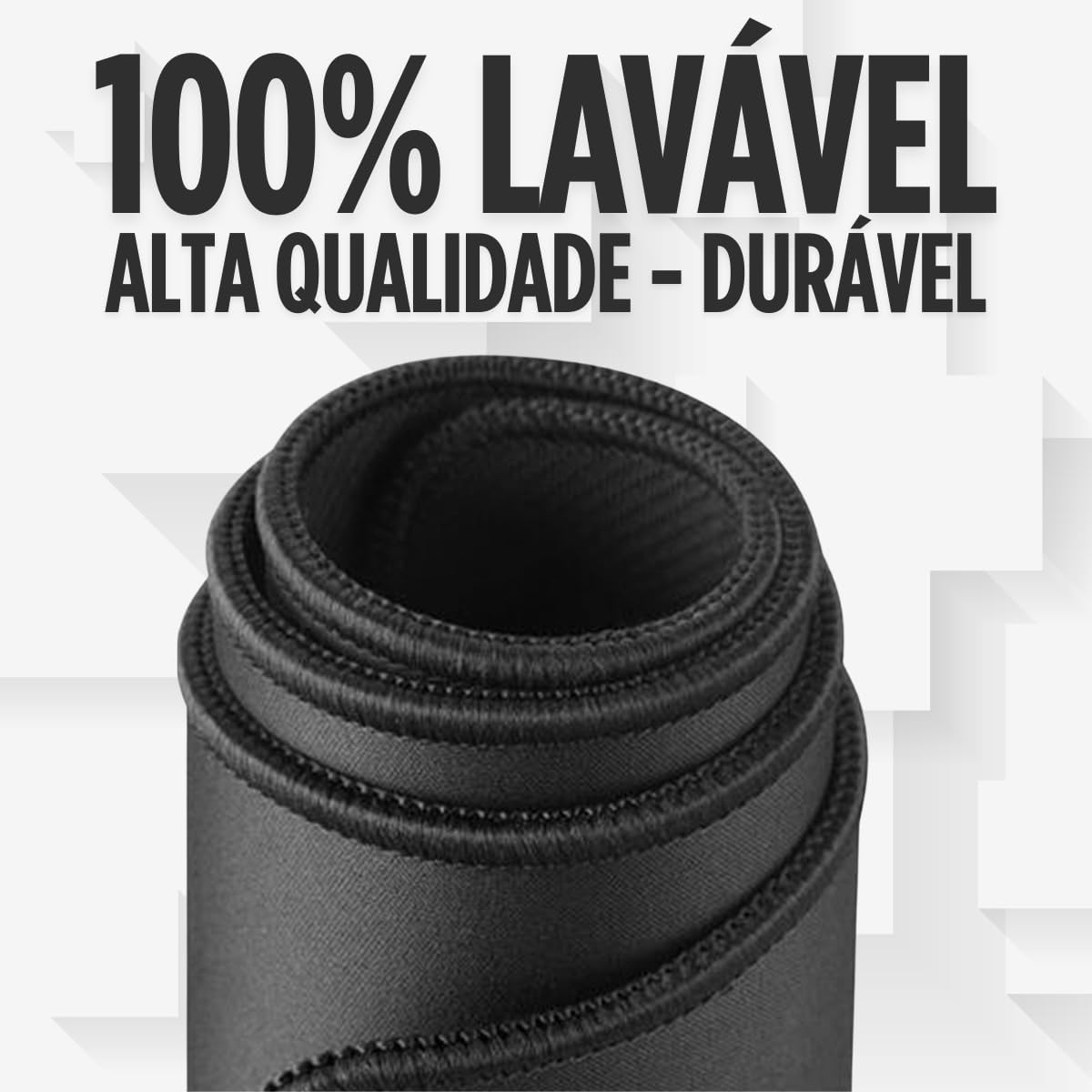 MousePad Gamer 90x40 Extra Grande Preto Black Base Emborrachada Lycra Densa Speed Rápido Premium