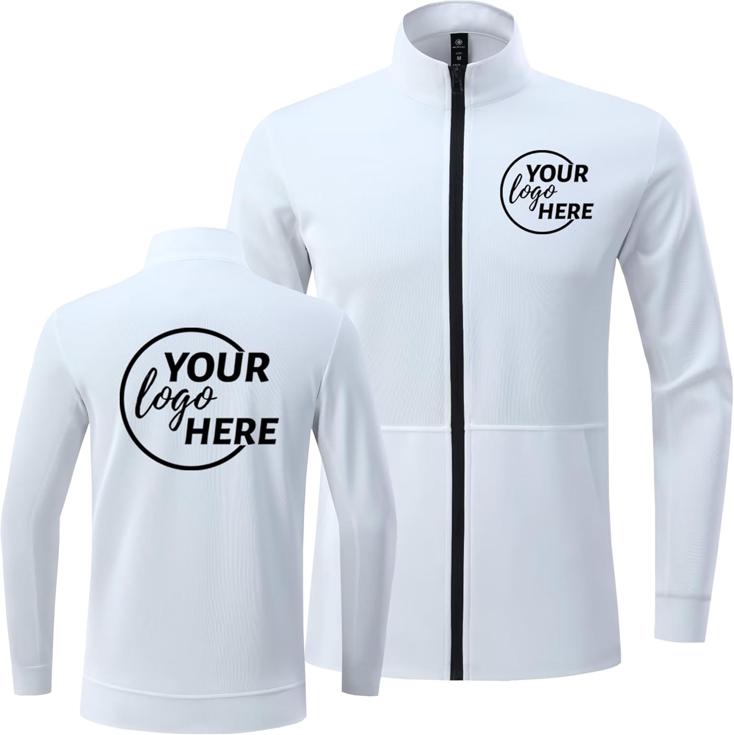 Custom Men's Track Jackets Lightweight Full-Zip Workout Running Athletic Active Jacket With Pockets