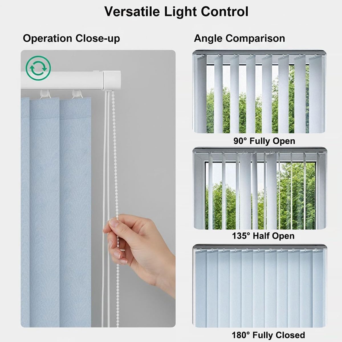 Cordless Vertical Window Blinds Shades for Home, 3.8inch Slat Solar Fabric Blinds, UV Protection Decoration Black Out Blinds for Big Windows, Sliding Glass Doors, Room Divider(Yellow)