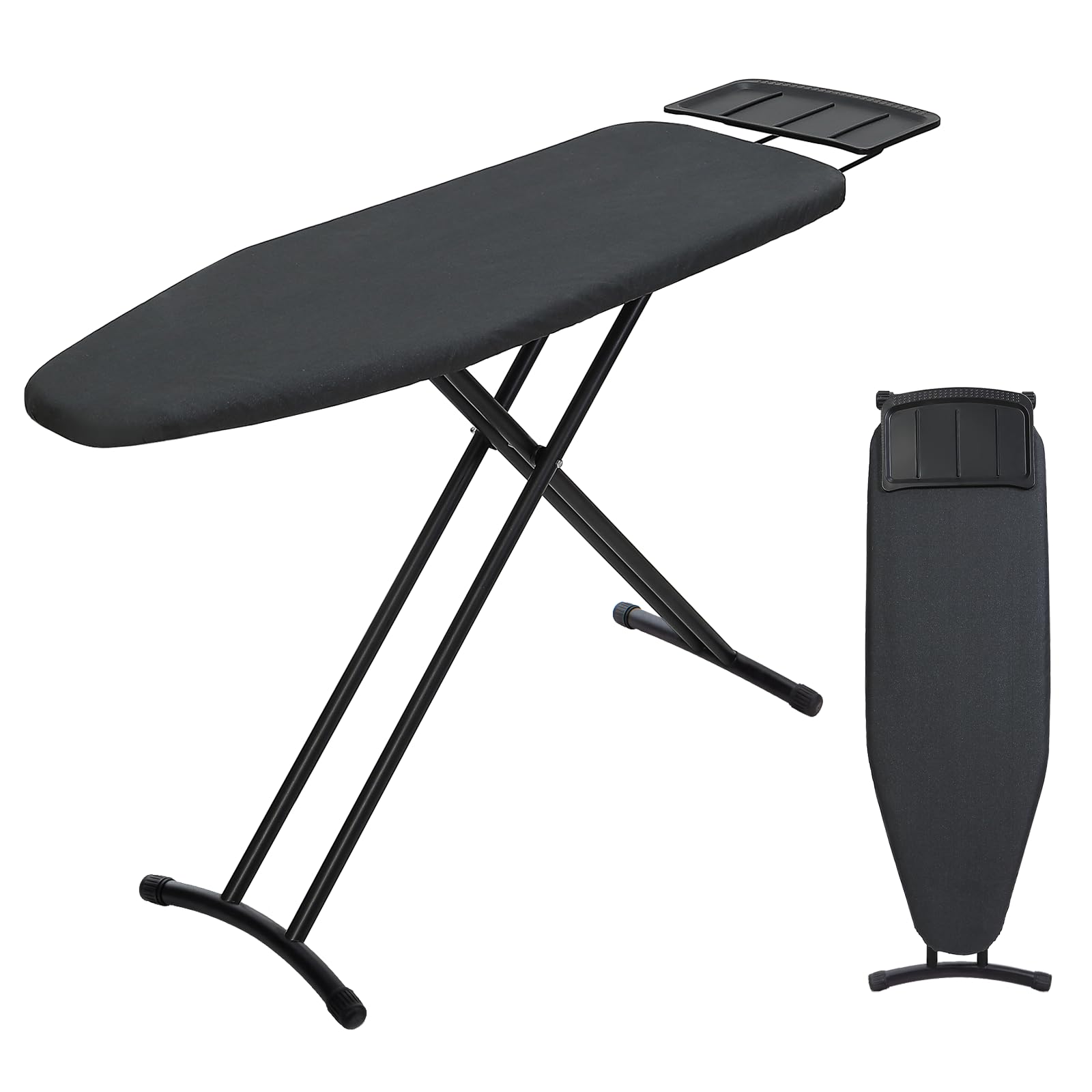 Ironing Board 48x15, Wide Heavy Duty Full Size Iron Board with Retractable Iron Rest, BlissBoard Sturdy Frame with Ultra Thick Padding, Heat-Resistant Cover, Height-Adjustable