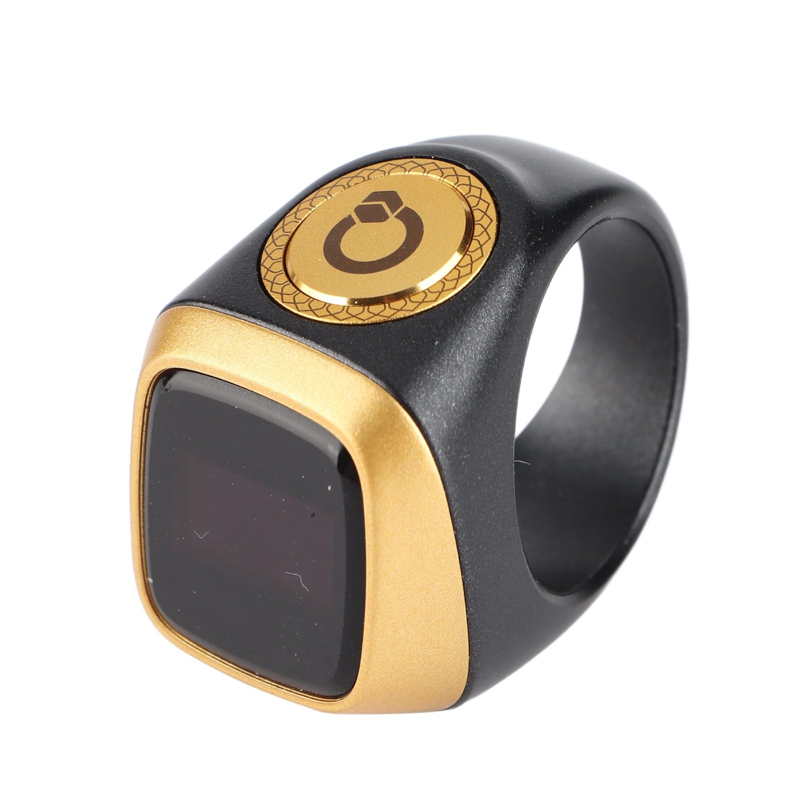 lyrlody Digital Tally Counter Ring, Smart Clicker Finger Ring with 0.49in OLED Display for Qibla Direction Prayer Time Reminders Built in BT 5.1 40mAh Battery Vibrating Motor