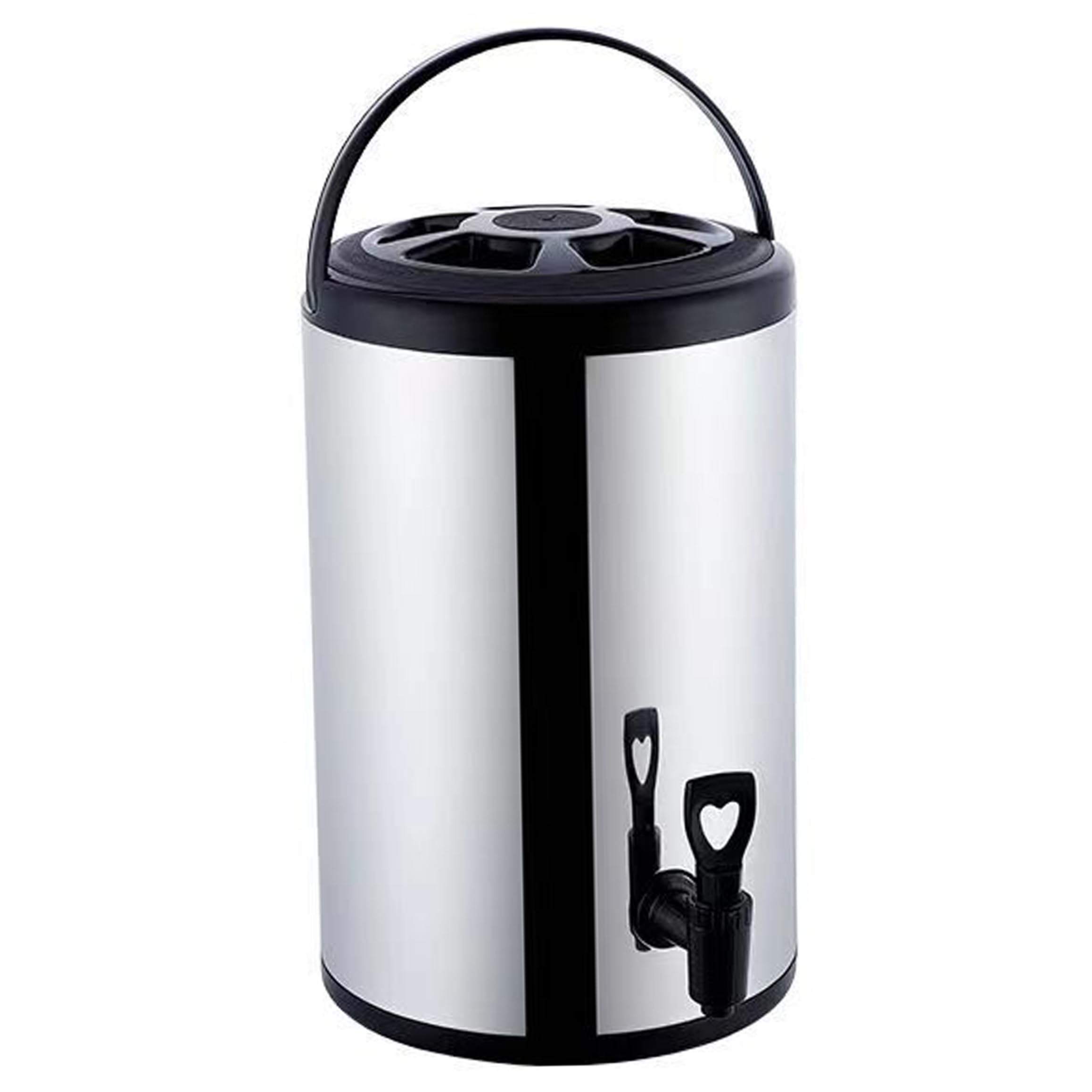 Dispenser per bevande isolato - Urna da caffè in acciaio inossidabile da 6 litri con ritenzione della temperatura a lunga durata, per bancarelle di cibo e negozi per la colazione, nero