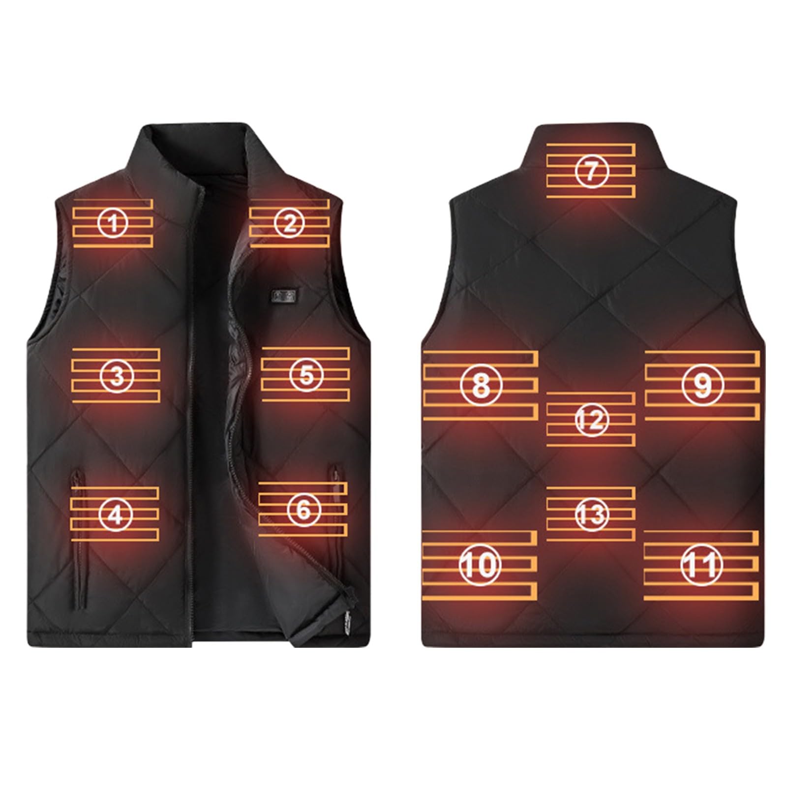Generisch 2026 Enfants Hiver Manches Zipper Up Manteaux USB Gilet Chauffant pour