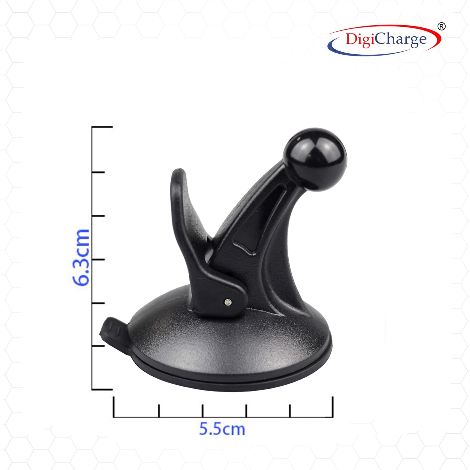 Support Voiture GPS Garmin Avec Ventouse Robuste – Connecteur à Boule Réglable Pour Drivesmart, Nuvi, Zumo, NuLink, Dezl, Driveassist, Camper Van – Noir