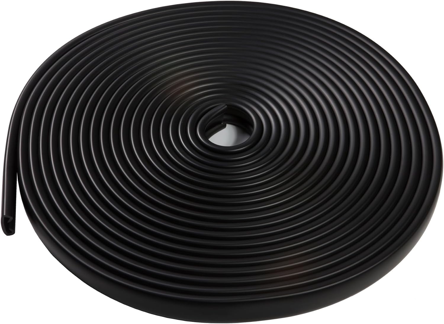 QUEST Pasamanos PVC 40 x 8 Barandilla para Escaleras, Plástico, Perfil para Barandillas de Escaleras, Goma, Negro, 10 Metros