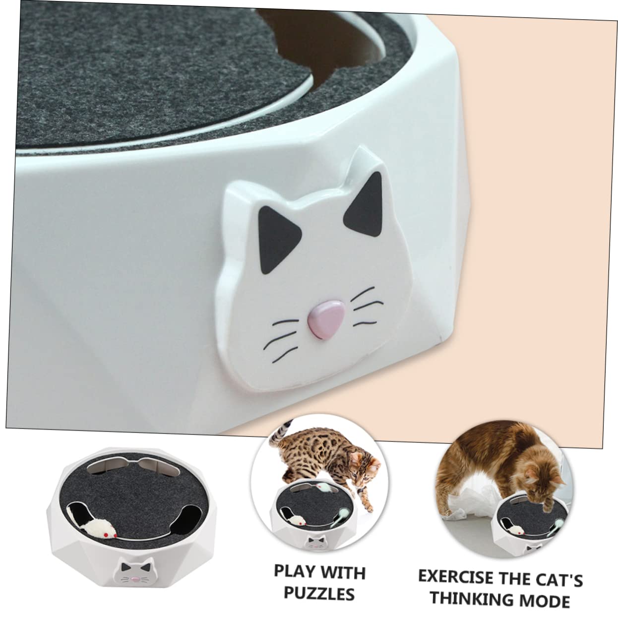 Juguete Giratorio para Gatos Ratón Rastreador Eléctrico Juguete Interactivo para Mascotas