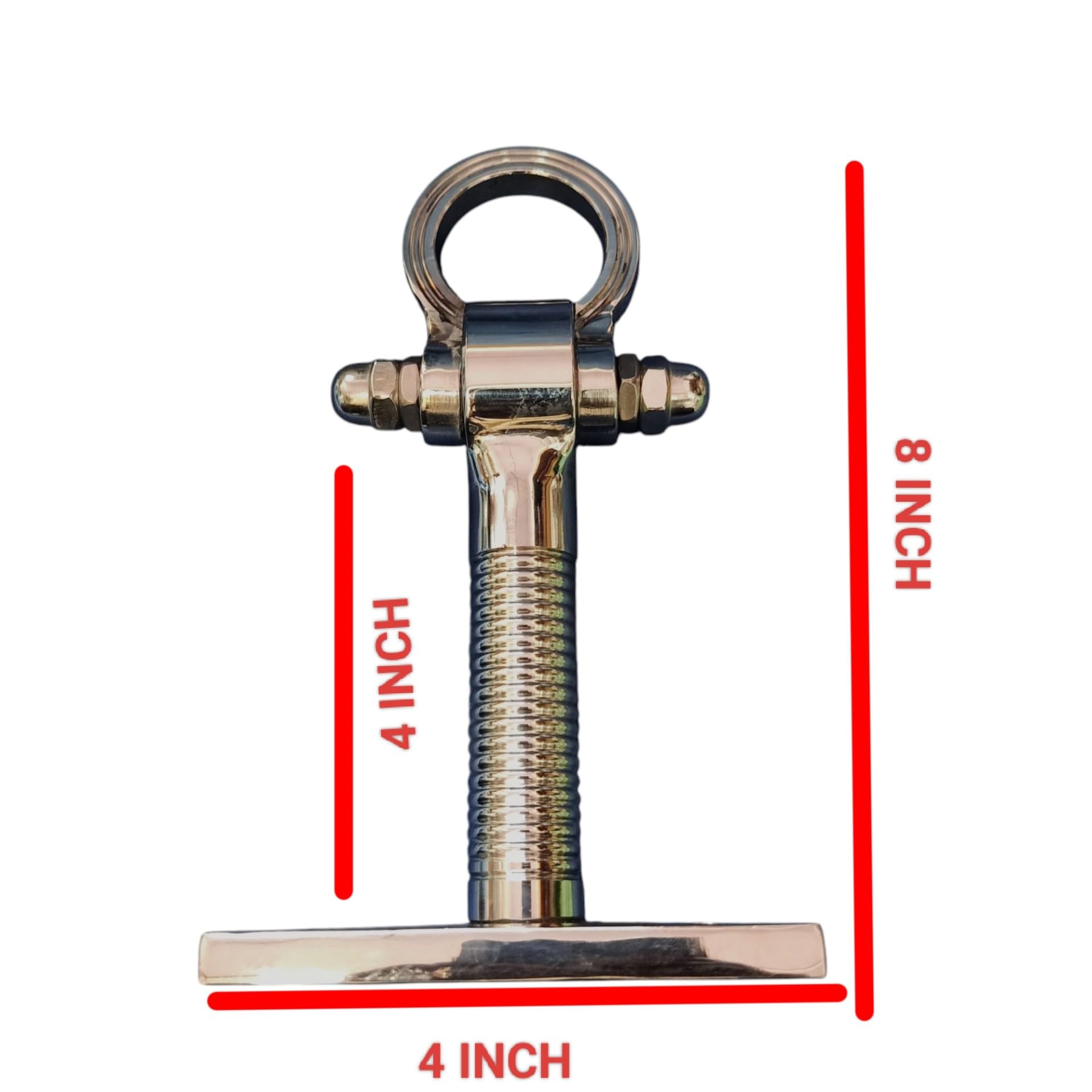Jhulawala.com 8 Inch SS Ceiling Hook for Patio JHULA, Swing Punching Bag Superior HI-Grade Quality, KADA for Patio Swing, Hammock Swing 25MM Rod with Weight Capacity of 810KG, (Pack of 2PCS) 1