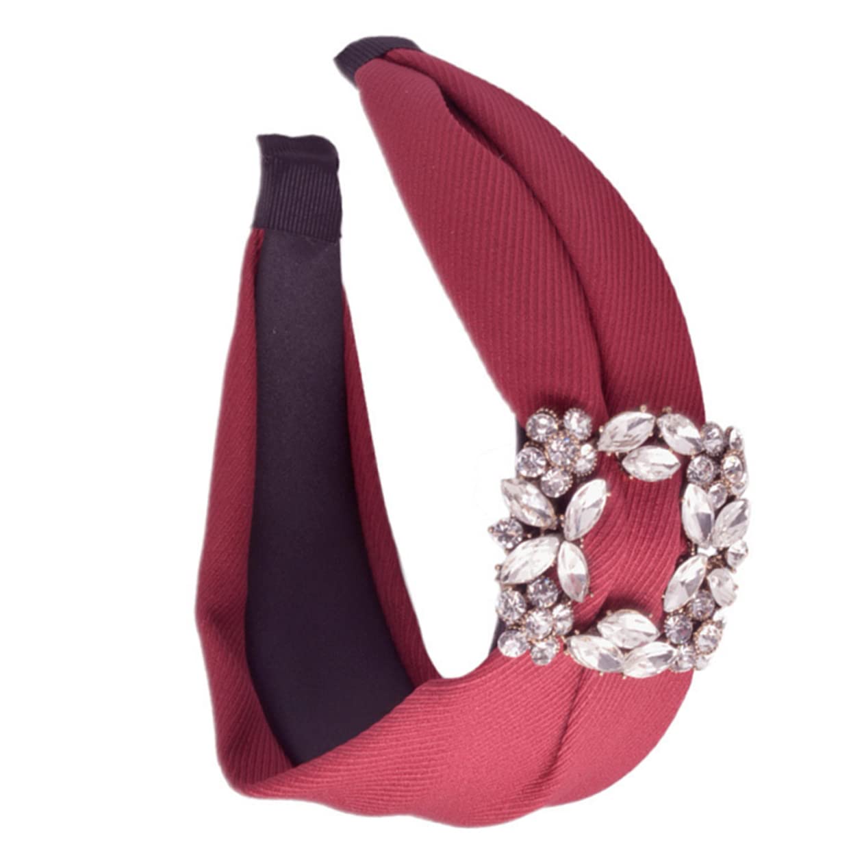 3stücke Rhinestone Haarschmuck Für Damen Eleganter Breiter Haarreif Aus Weinrot Für Partys Und Besondere Anlässe Modisches Accessoire Für Frauen Und Mädchen