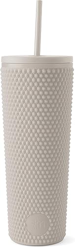 Miniatura 2 de Simple Modern Vaso de plástico mate con tapa y pajilla, reutilizable, sin BPA, vaso de batido de doble pared para café helado, regalos para mujeres,