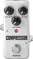 KOKKO Pedal de Guitarra Compressor FCP2 (Mini) - Efeito Analógico, Prata