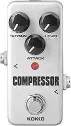 KOKKO Pedal de Guitarra Compressor FCP2 (Mini) - Efeito Analógico, Prata