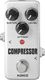KOKKO Pedal de Guitarra Compressor FCP2 (Mini) - Efeito Analógico, Prata