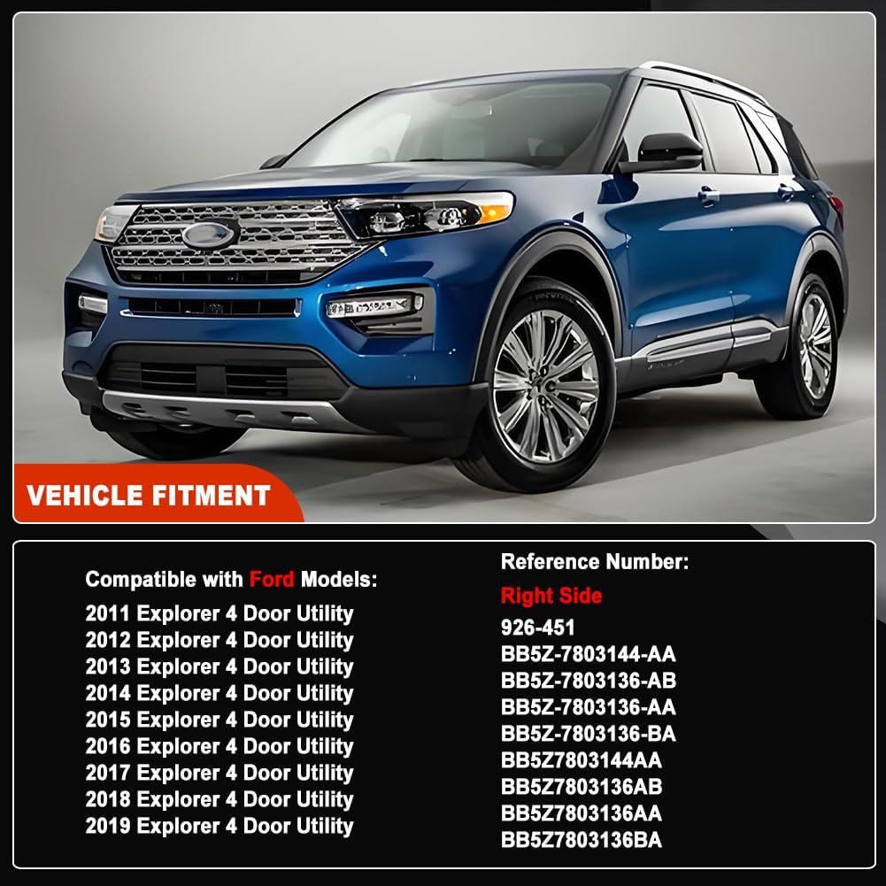 HY-SPEED Outer Windshield Pillar Trim Panel Molding Front Right Compatible with 2011-2019 Explorer 4 Door Utility Replaces BB5Z7803136AA BB5Z-7803145-AA BB5Z-7803137-AB 1 Pack