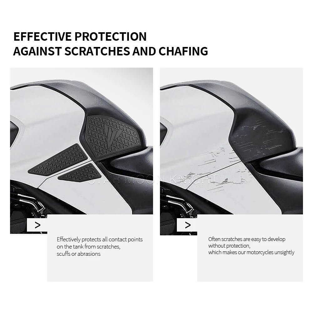 Scudo per serbatoio Per MT03 MT-25 2020-2022 Adesivi protettivi per protezioni serbatoio | Traction Pad Serbatoio carburante laterale per moto