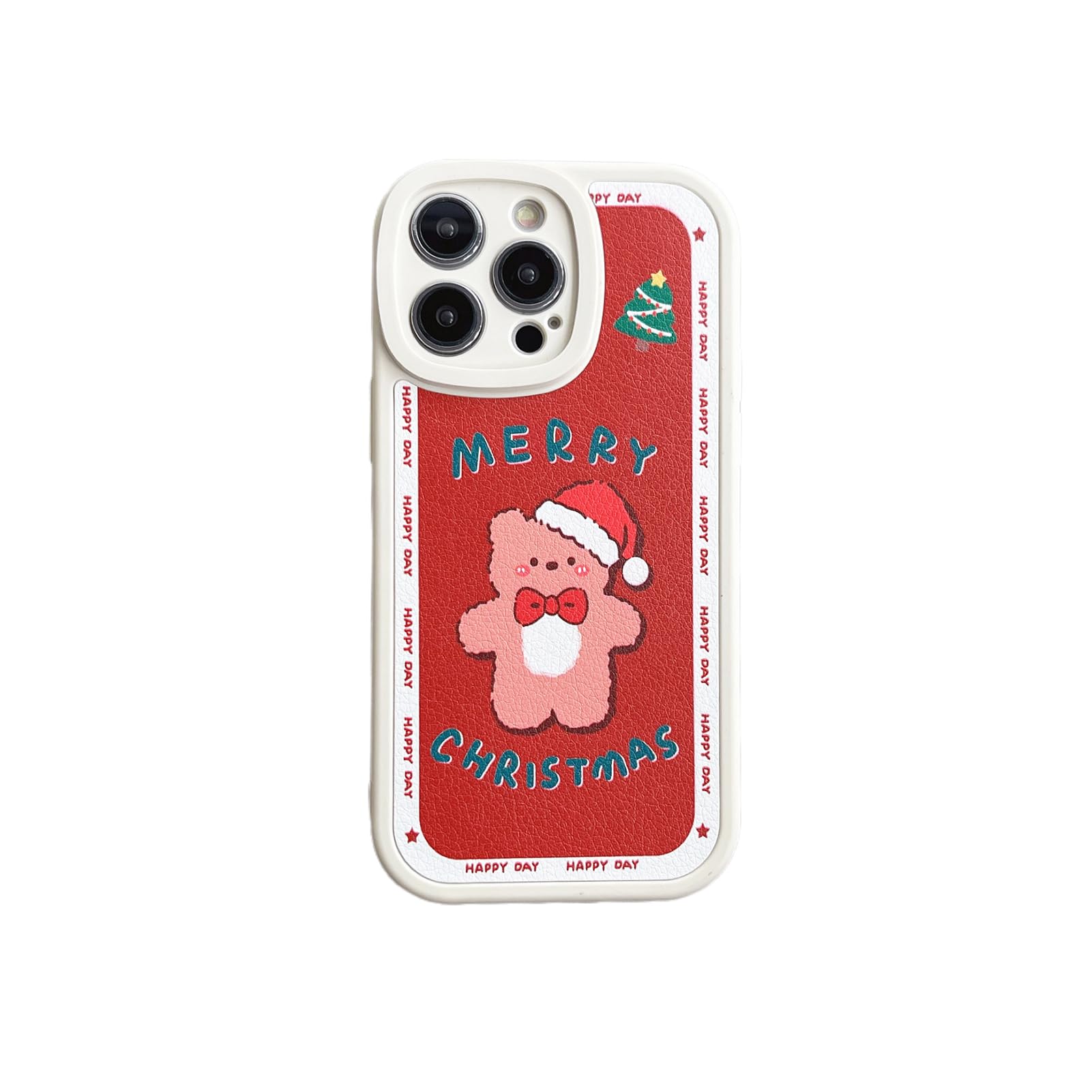 Yonds Queen Funda compatible con iPhone 11 Pro de Navidad, diseño único de dibujos animados de oso de Navidad, elegante parachoques de silicona antideslizante a prueba de golpes (iPhone 11 Pro, rojo)