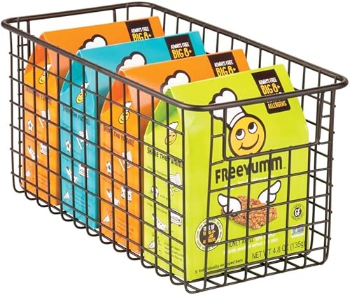 Miniatura 7 de mDesign - Canasta de alambre metálico para organizar y almacenar alimentos