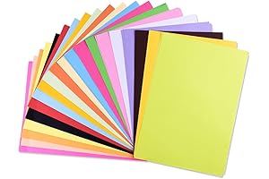 20-Color Colored Copy Paper for DIY Art and Craft
