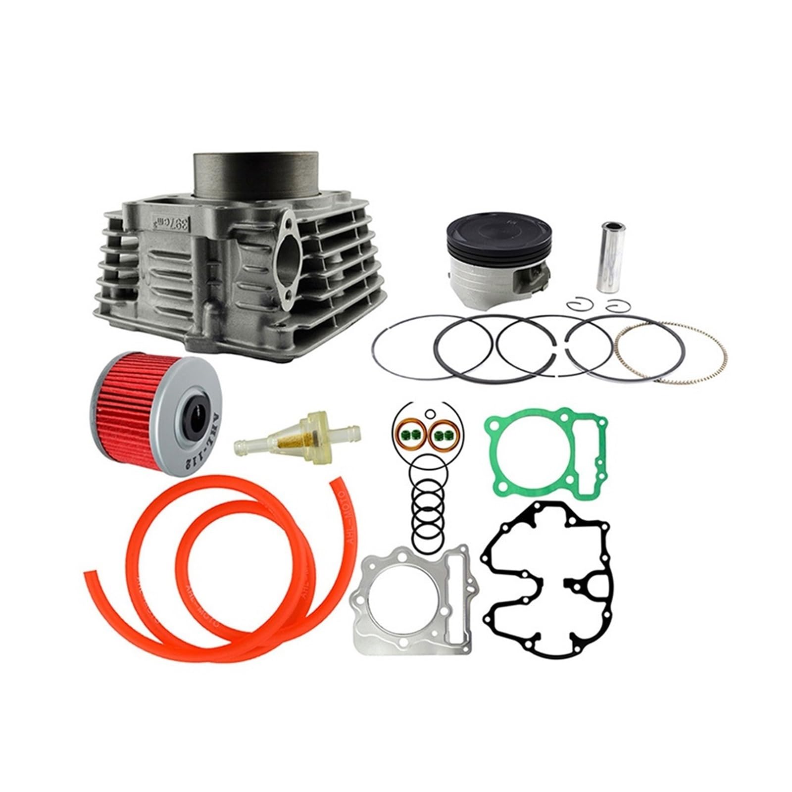 Parti del Motore del Motociclo Cilindro Aria da 85 mm e Fasce Elastiche Guarnizione Tubo Carburante e Kit Filtro Olio Benzina for H XR400 1996-2004 Pezzi di Ricambio