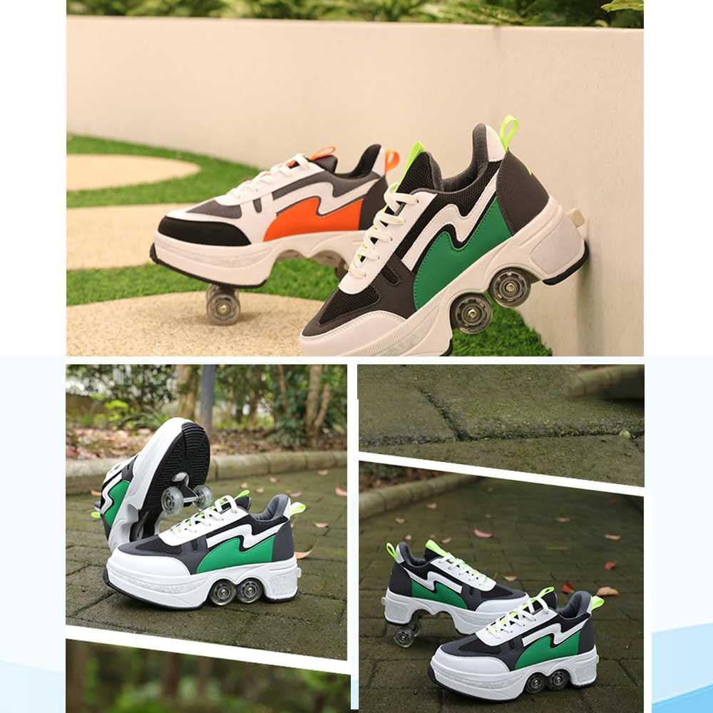Patines De Ruedas para Niños,Zapatos con Ruedas para Niños Y Niña,adecuados para Caminar/Patinar
