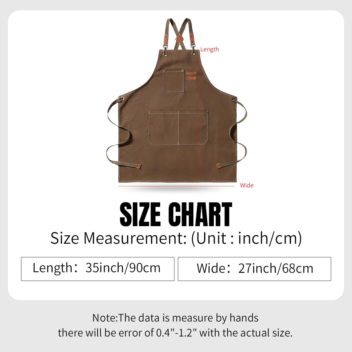 Personalized Custom Apron For Men Women Kitchen Cooking Canvas Aprons Customized with Pockets Name Text Logo Picture - Image 5