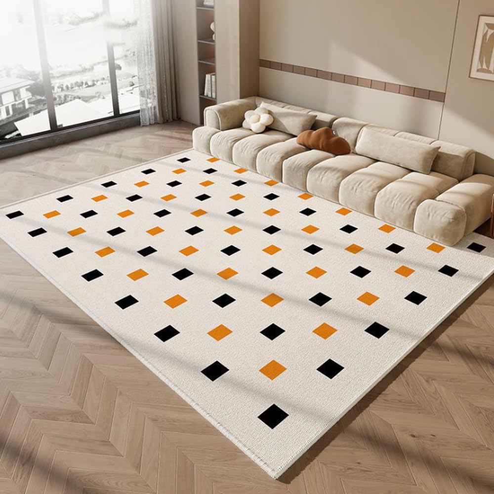 Tapis de chambre géométrique et doux pour des réveils chaleureux