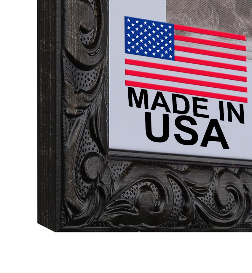 Picture Frames 16x16 Frames 1-5/8" 16x16 Poster Frame,16 x 16 Black Picture Frame for Wall Mounting, Large Frame Ornate 16x 16 Canvas Oil Painting