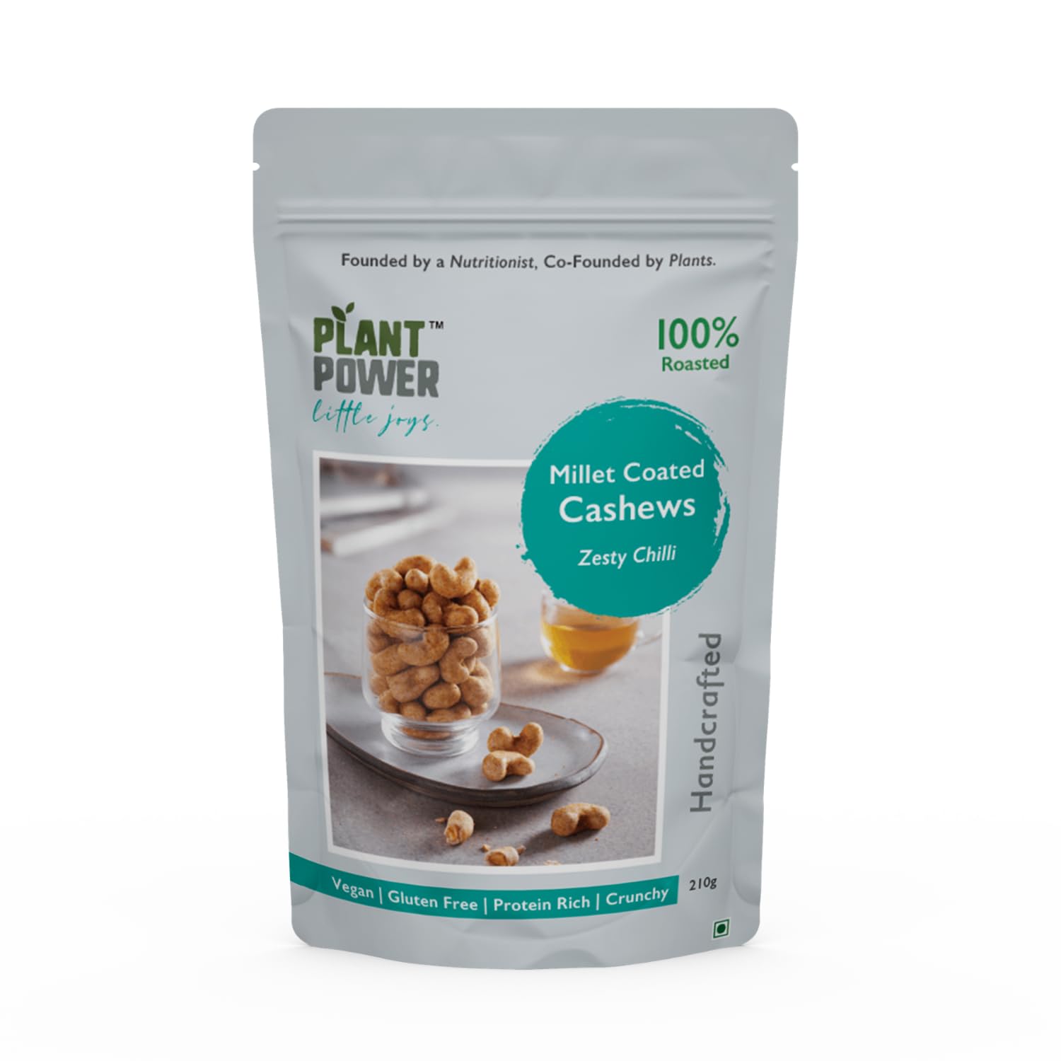 Plant Power Millet Coated Cashews | Plant-Based Protein Snack | Gluten-Free, Vegan, High-Protein, Millet Coating, Healthy Cashew Nuts, Ideal for Weight Management & Fitness Enthusiasts | Spicy Lemon - 210g |-picture-13