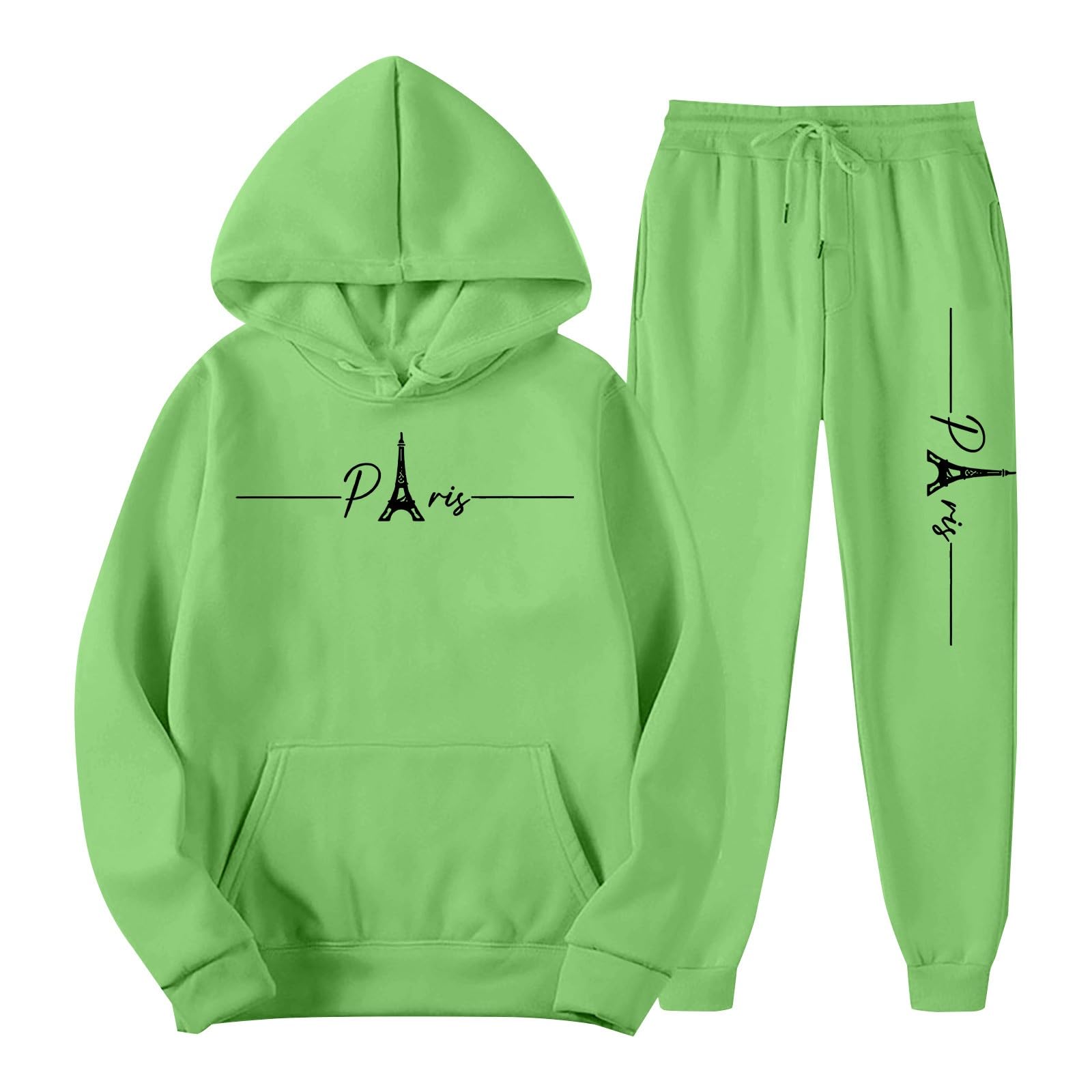 Felpa con cappuccio e colletto da uomo - Set pantaloni con cappuccio da