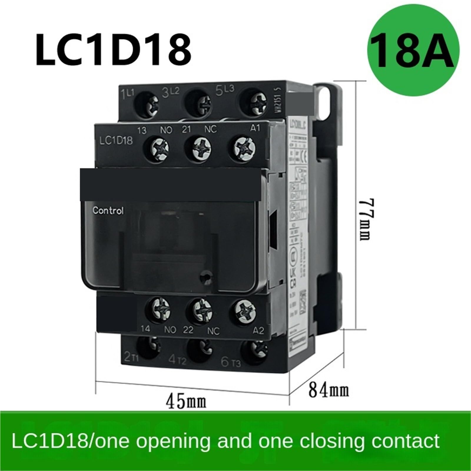 Three-Pole ACcontactor LC1D09 LC1D12 LC1D18 LC1D25 LC1D32 LC1D38 B7C F7C Q7C M7C 24V 110V 220V 380V (LC1D18,380V)