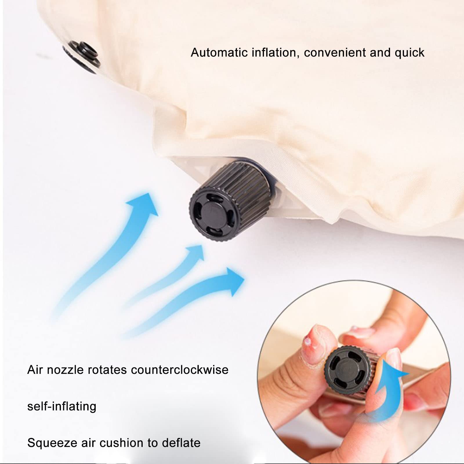 Materassino autogonfiabile da Esterno con Cuscino Cuscino Ispessimento per Tenda da Campeggio Portatile per Materasso Singolo (Double)