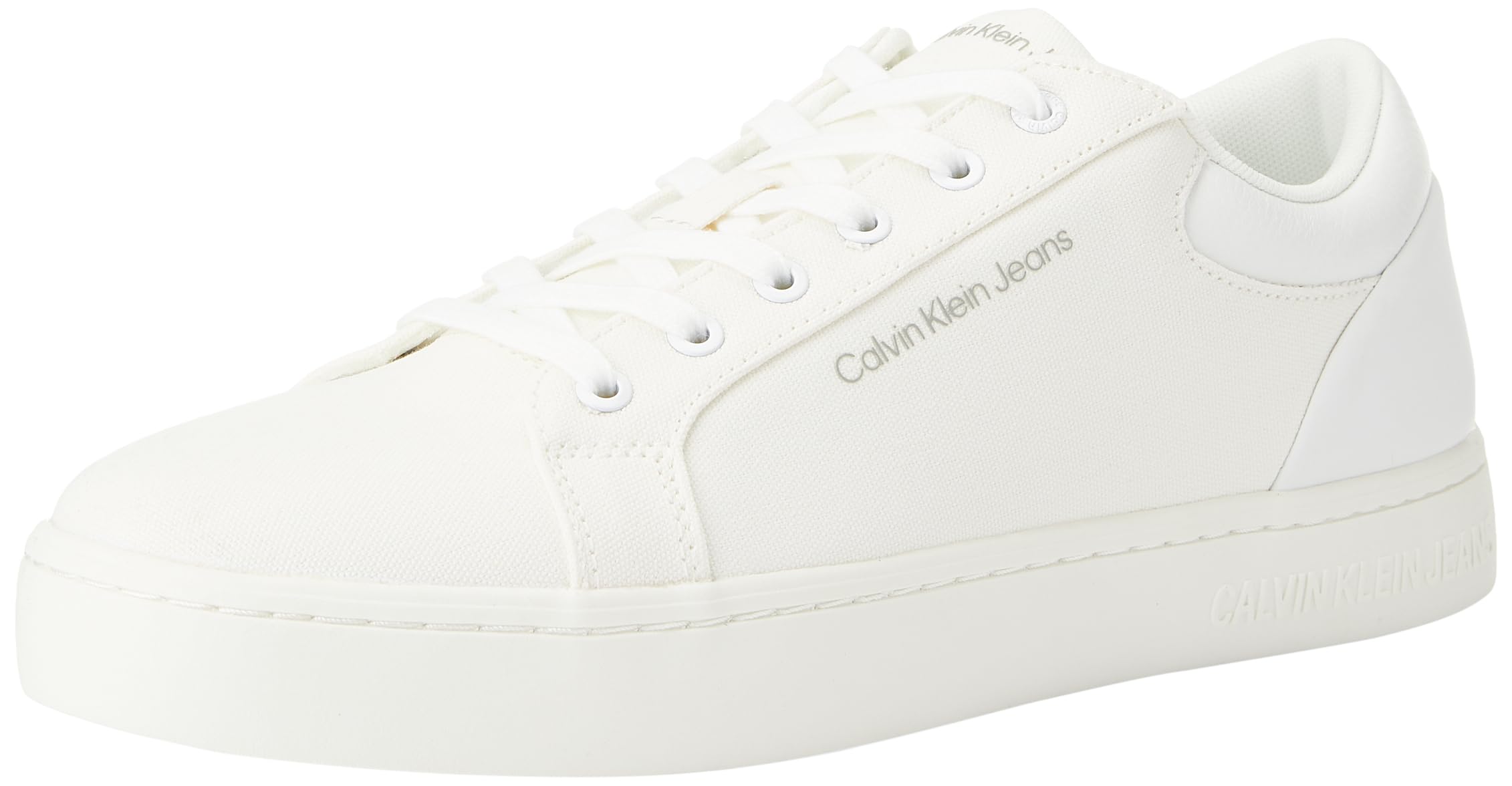 Calvin Klein Jeans Hombre Sneaker con suela cupsole Zapatillas, Blanco (Triple White), 40