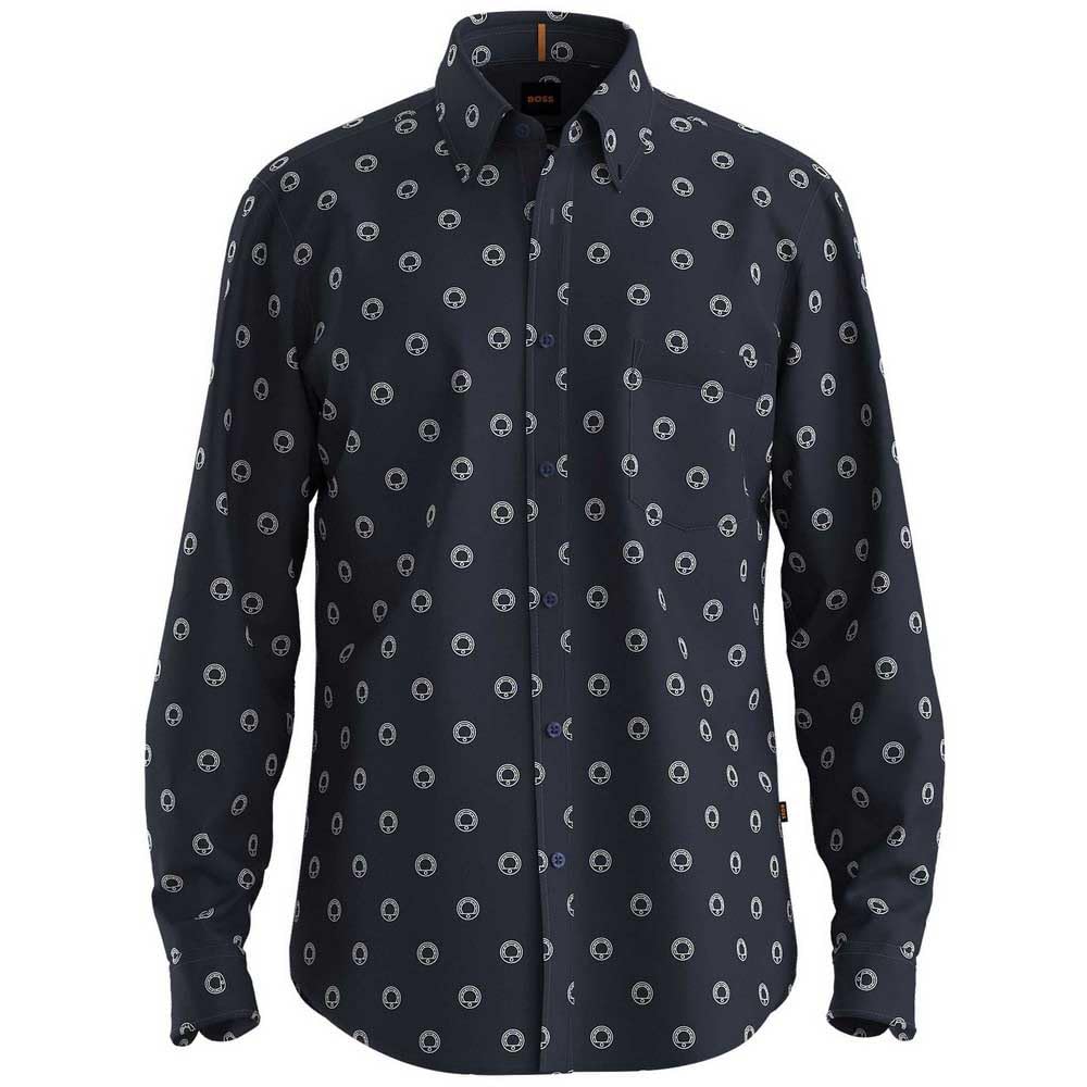 BOSS Men's Rickert_m Shirt, 404 Dark Blue, M