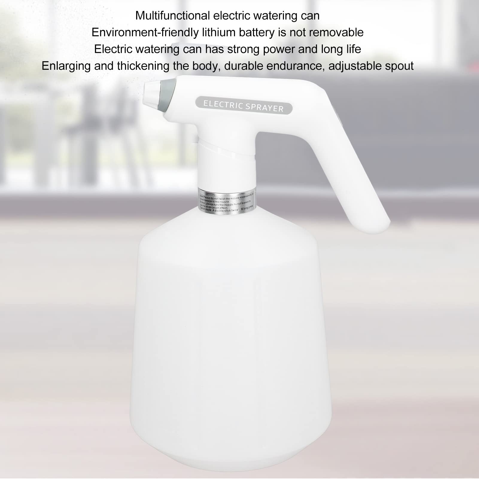 Flacon Pulvérisateur électrique, Brumisateur de Plantes étanche Rechargeable, Arrosoir Automatique avec Volume de Pulvérisation Réglable, Affichage de la Puissance et Chargement USB pour