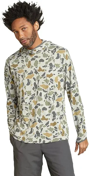 Eddie Bauer Men's Marine Air UPF Long-Sleeve Hoodie - Print