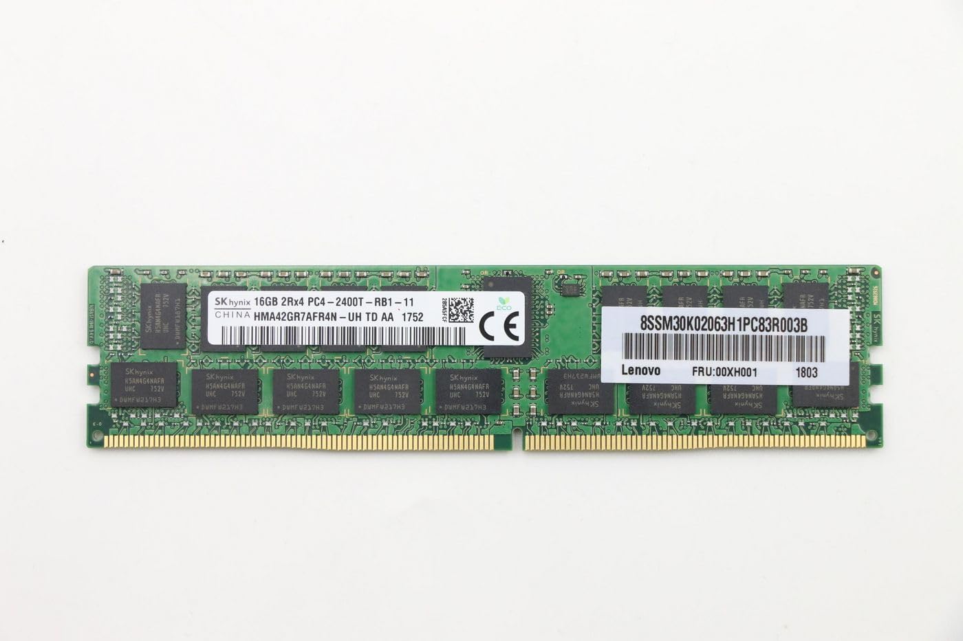 Lenovo 16GB DIMM 2Rx4 PC4-2400P Memory Module, 00XH001 (Memory Module)