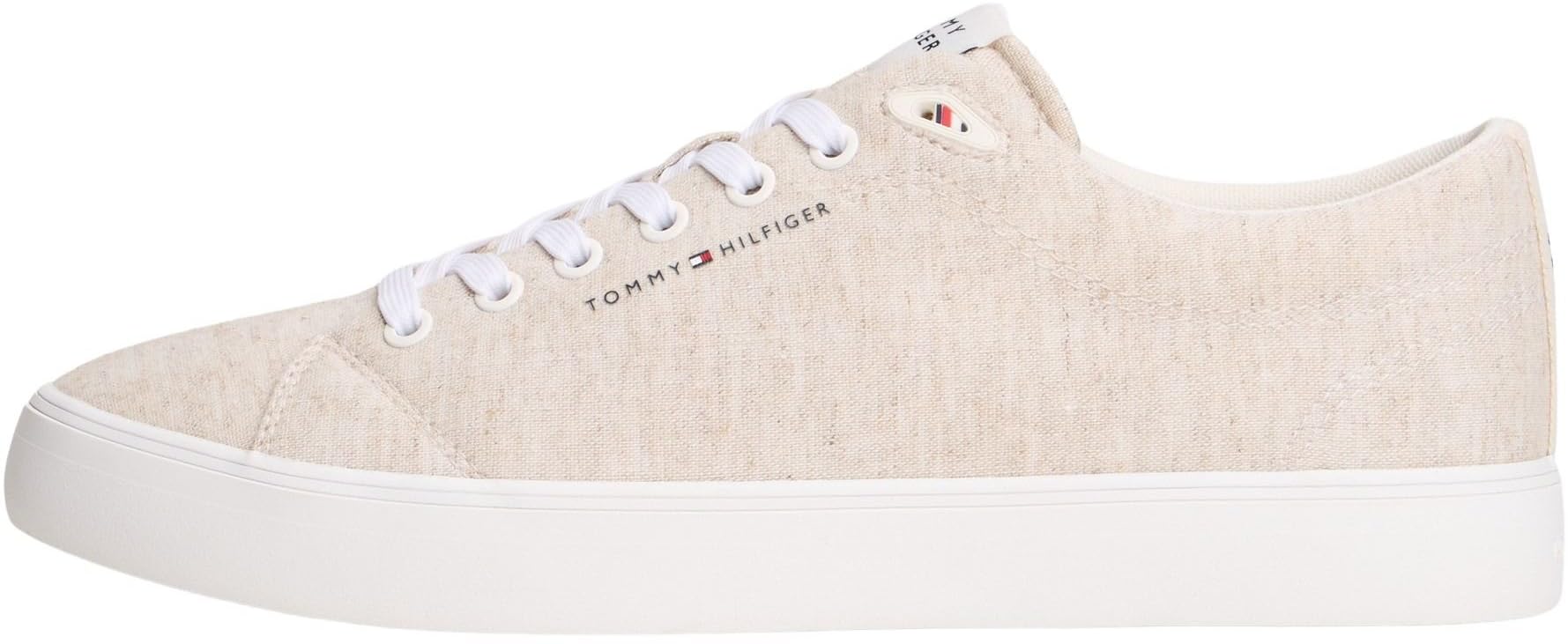 Tommy Hilfiger Men's Harlem Core Ii Chambray FM0FM05818 Low Top, White (Ecru), 10