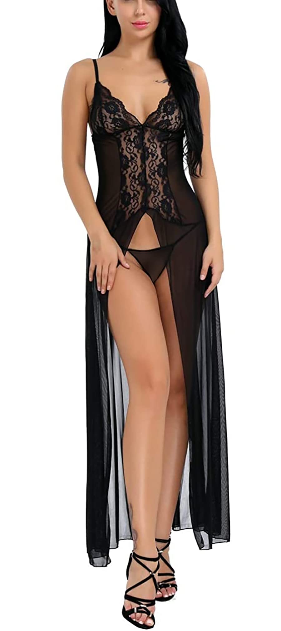 xs and os Women Long Babydoll Lingerie with Panty-picture-28