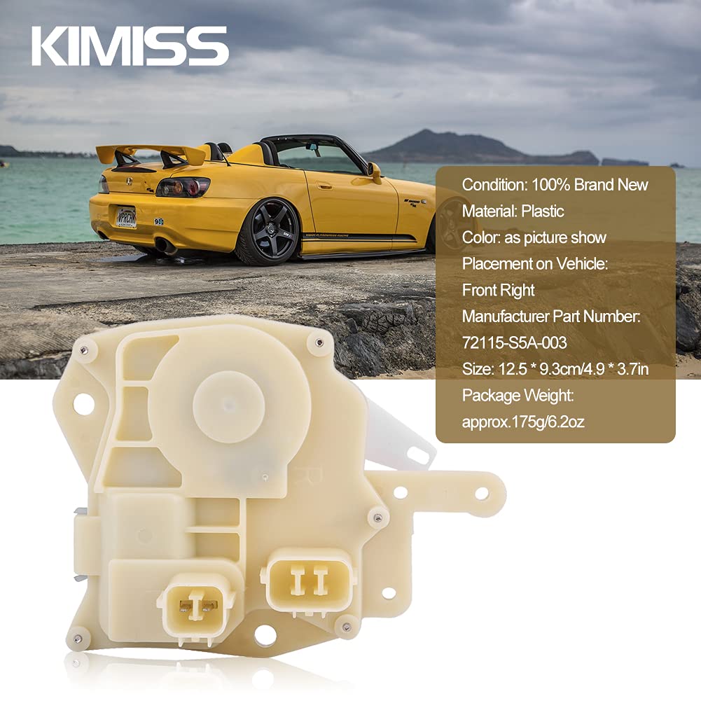 KIMISS 72115-S5A-003 Front Right Door Lock Actuator Fits Insight