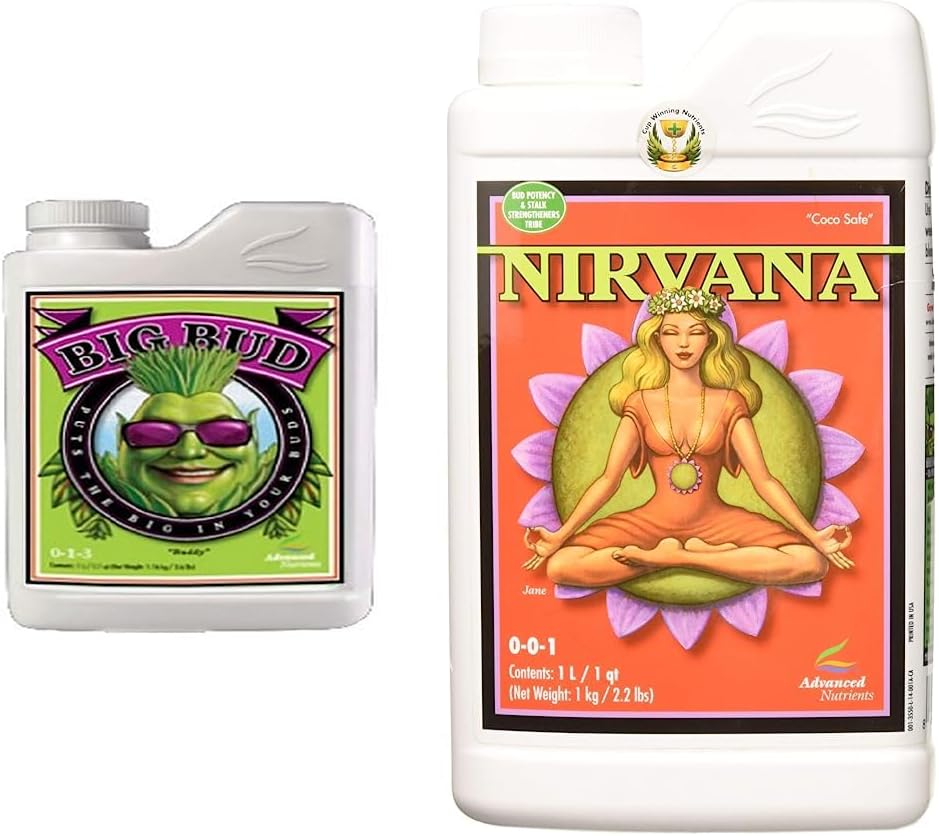 Advanced Nutrients Big Bud Liquid Fertilizer, 1-Liter 3550-14 Nirvana Fertilizer 1 Liter, Brown/A Advanced Nutrients Big Bud Liquid Fertilizer, 1-Liter 3550-14 Nirvana Fertilizer 1 Liter, Brown/A
