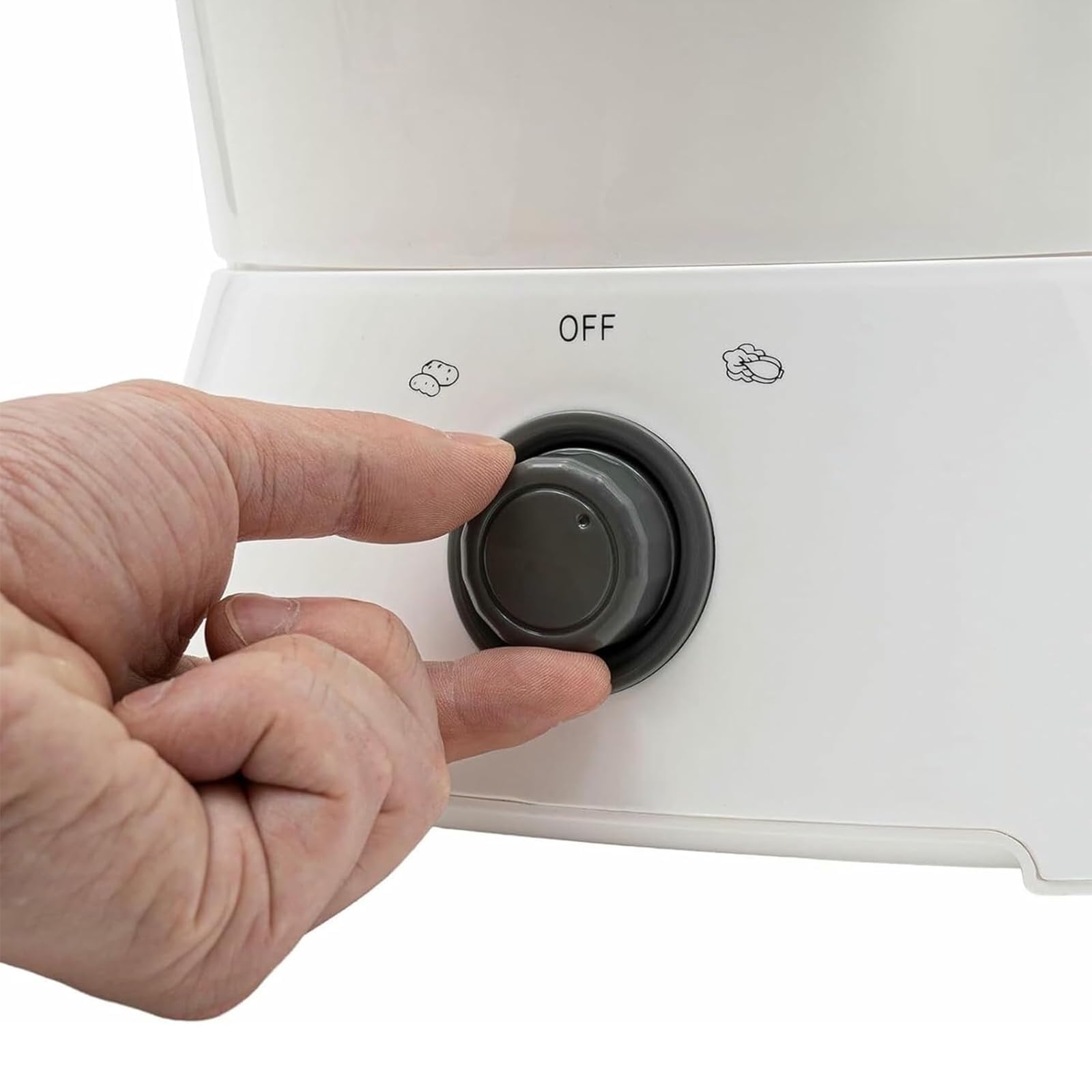 Pelador eléctrico de patatas One-Touch | Máquina de 85 W con cubierta visible, almohadillas antideslizantes y refrigeración eficiente para cocina