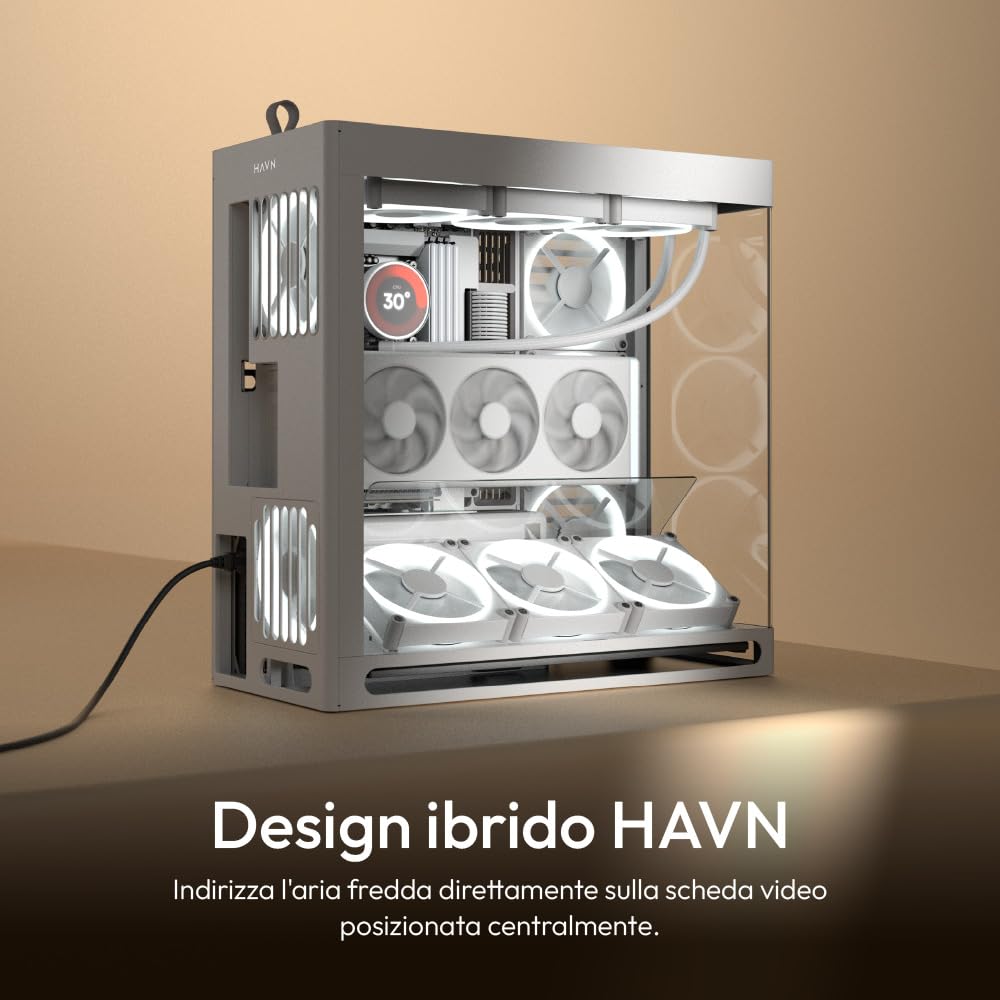 Haven Hs 420 VGPU PC Case - Kit GPU Verticale PCIe 5.0 - Dettaglio