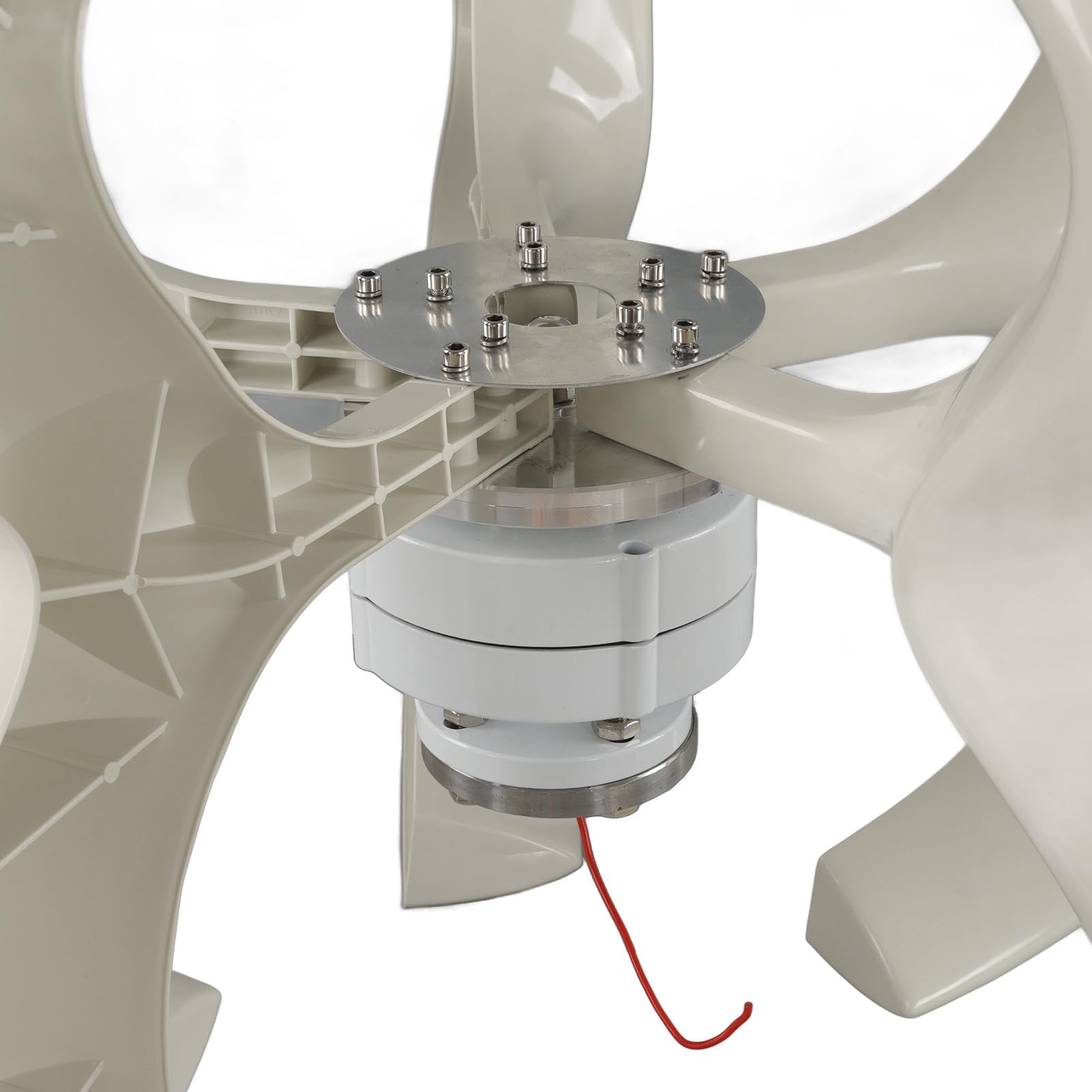 Fafeicy Windturbinen-Generator-Kit, Windturbine mit Vertikaler Welle, 12 V, 24 V, 100 W, mit 5 Rotorblättern und Steuerung, Kürbisförmiger Generator für den Netzunabhängigen Einsatz zu Hause, auf