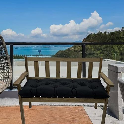 Miniatura 6 de Shapeazy - Cojín de banco impermeable para exteriores e interiores, antideslizantes, con lazos, cojín de tatami, para patio, porche, jardín, muebles