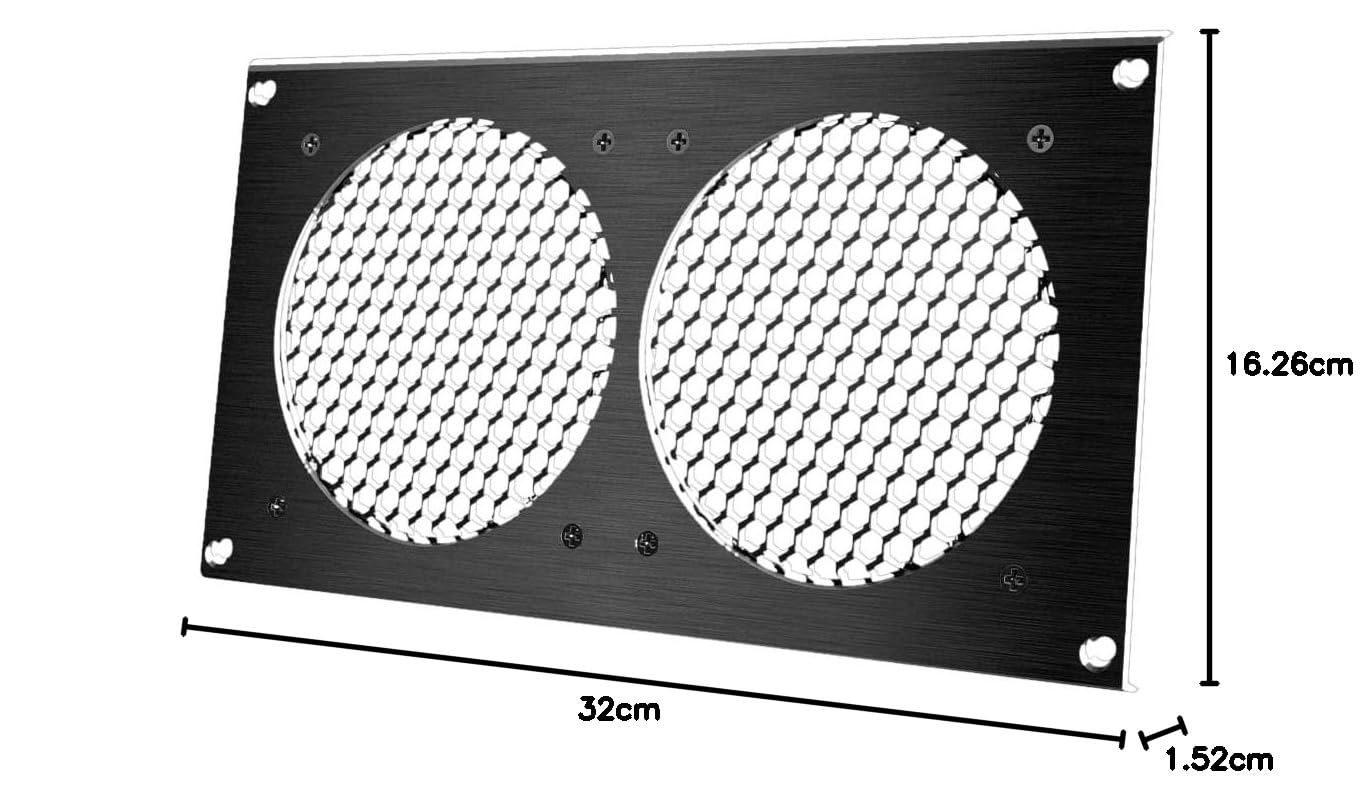AC Infinity Grille de ventilation pour PC ordinateur AV armoires électroniques, peut également monter deux ventilateurs de 120 mm