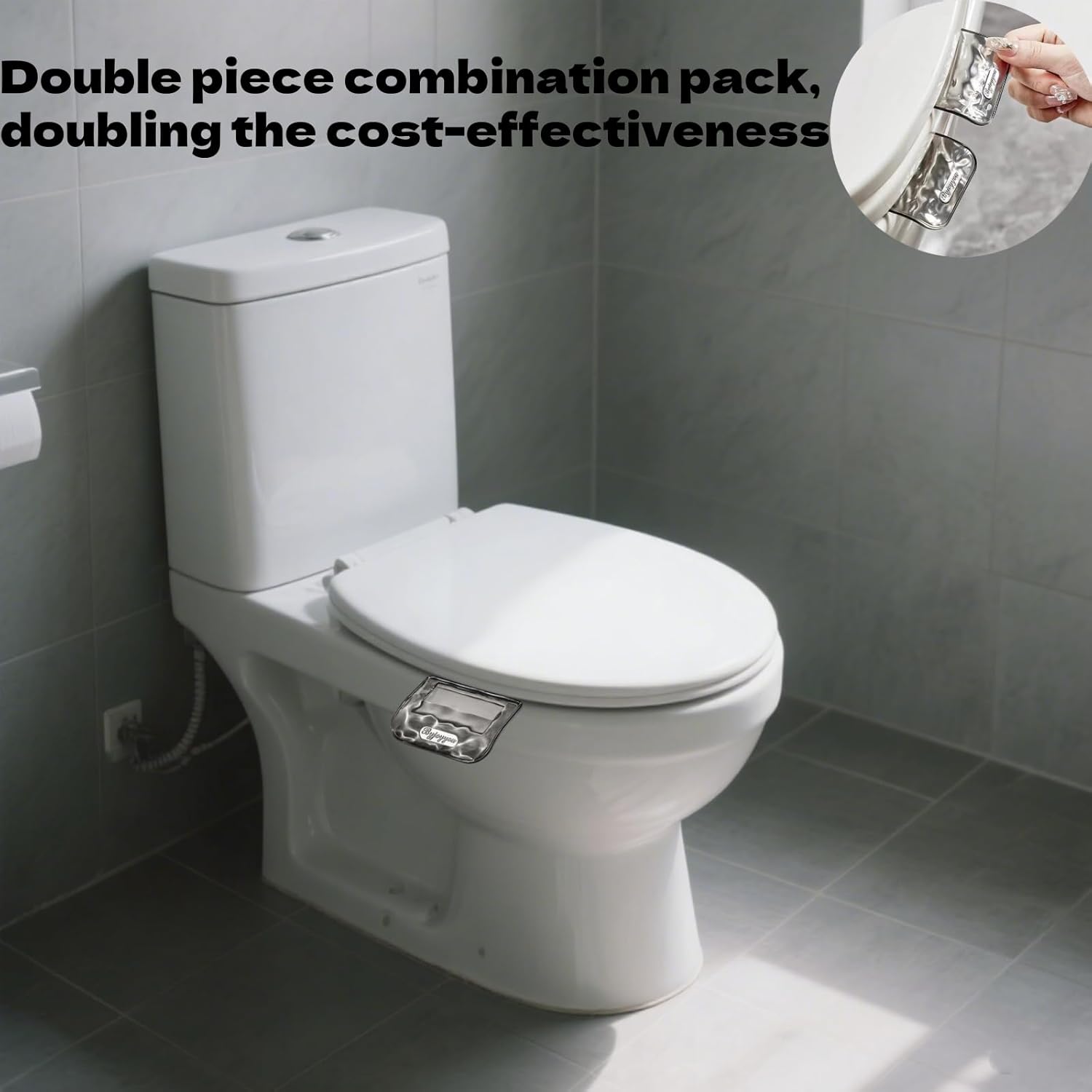 2Pcs Toilet Seat Handle Tab Sanitary Lid Opener Grey Toilet Seat Lifter for Home & Office Bathrooms