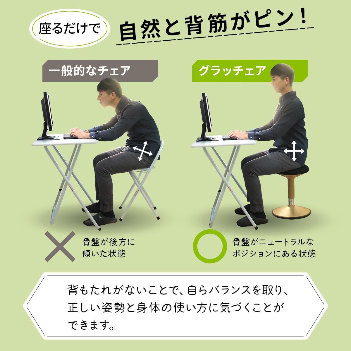 Amazon | バランスチェア 姿勢矯正 グラッチェア デスクチェア