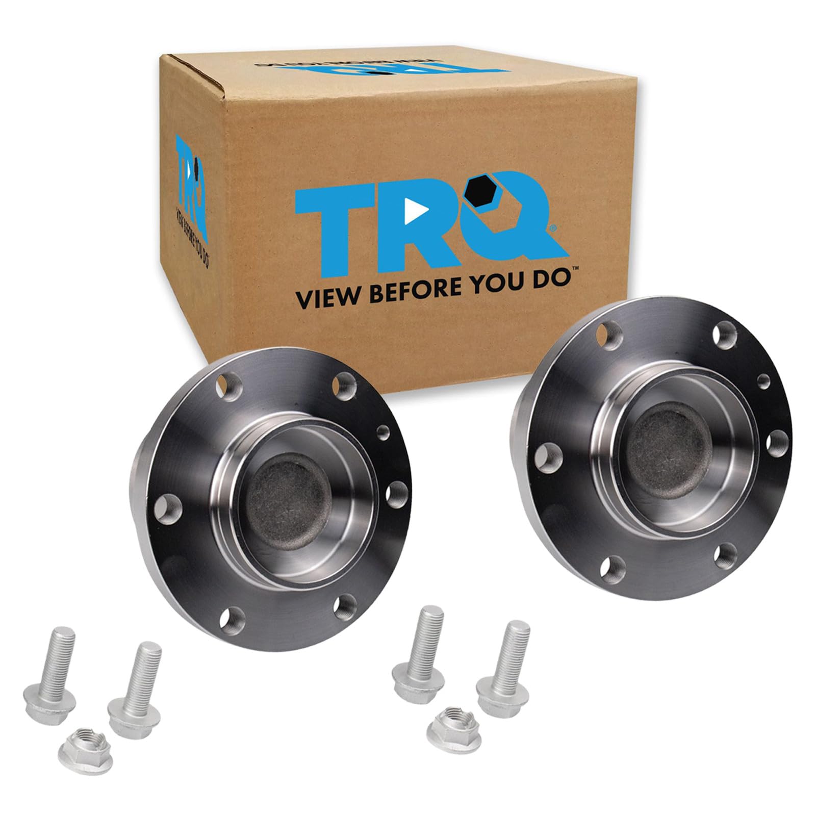 TRQ Front Left and Right Wheel Bearing and Hub Assembly Set 2 Piece