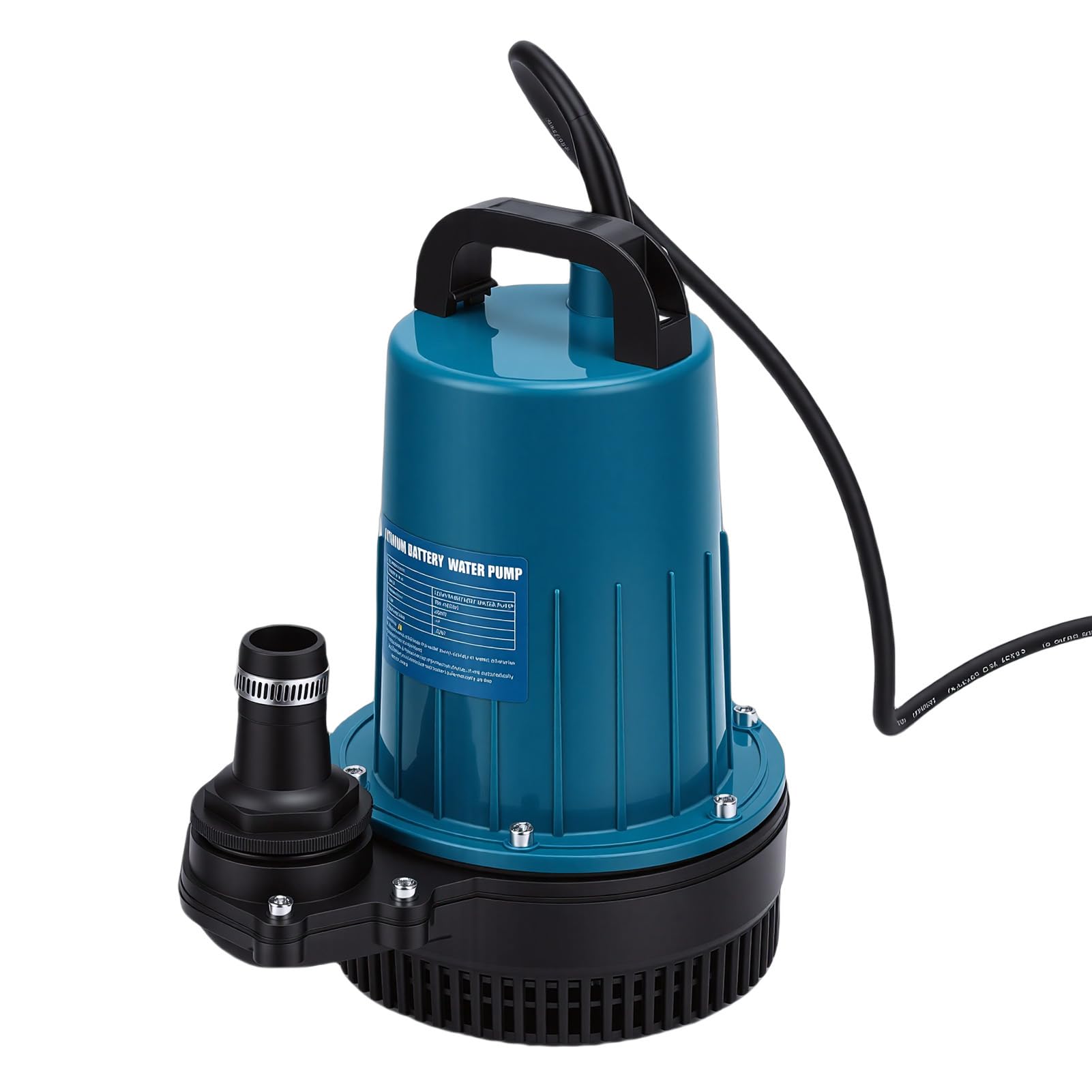 Hyuduo Bomba de Transferencia de Agua Sumergible Inalámbrica, 1003 GPH, Funciona con Batería, 2000 MAh, con 3 Configuraciones de Temporizador para Drenaje de Jardín, Sótano, Piscina, Spa (Enchufe de