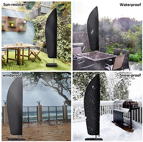 Parasol Cover Waterproof with Rod, Cantilever Parasol Covers Heavy Duty 3m Large Garden Umbrella Cover for Cantilever Parasol (265cm)