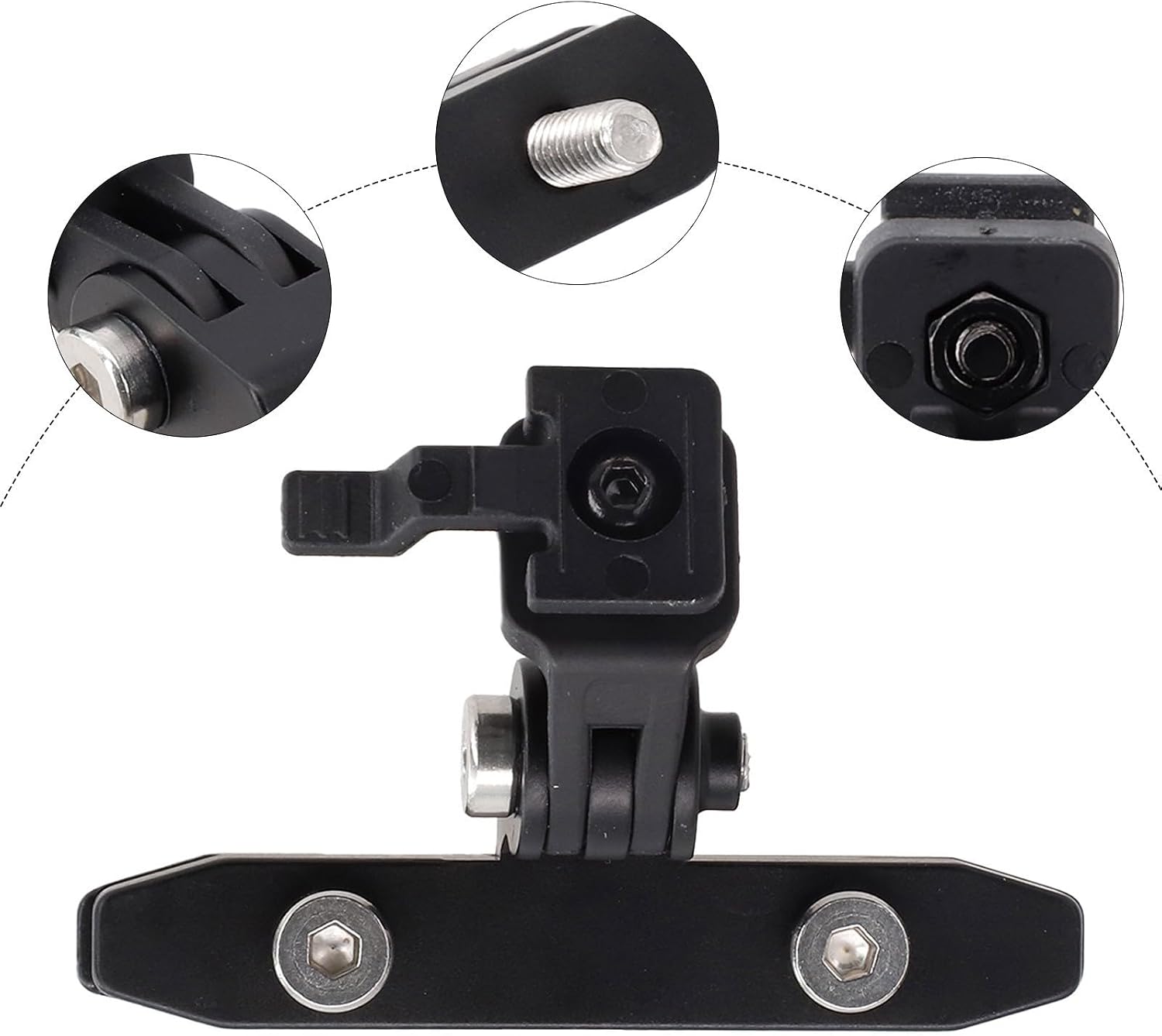 Bike Saddle Light Mount, Aluminum alloy Tail light Saddle Rail Mount, Bike Rear Light Mounting Bracket